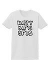 Happy Mardi Gras Text 2 BnW Womens T-Shirt-Womens T-Shirt-TooLoud-White-X-Small-Davson Sales