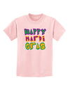 Happy Mardi Gras Text 2 Childrens T-Shirt-Childrens T-Shirt-TooLoud-PalePink-X-Small-Davson Sales