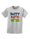 Happy Mardi Gras Text 2 Childrens T-Shirt-Childrens T-Shirt-TooLoud-AshGray-X-Small-Davson Sales