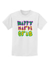 Happy Mardi Gras Text 2 Childrens T-Shirt-Childrens T-Shirt-TooLoud-White-X-Small-Davson Sales