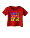 Happy Mardi Gras Text 2 Infant T-Shirt Dark-Infant T-Shirt-TooLoud-Red-06-Months-Davson Sales