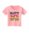 Happy Mardi Gras Text 2 Toddler T-Shirt-Toddler T-Shirt-TooLoud-Candy-Pink-2T-Davson Sales