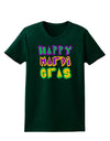 Happy Mardi Gras Text 2 Womens Dark T-Shirt-TooLoud-Forest-Green-Small-Davson Sales