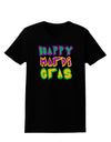 Happy Mardi Gras Text 2 Womens Dark T-Shirt-TooLoud-Black-X-Small-Davson Sales
