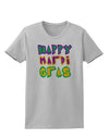 Happy Mardi Gras Text 2 Womens T-Shirt-Womens T-Shirt-TooLoud-AshGray-X-Small-Davson Sales