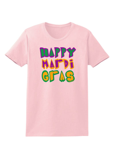 Happy Mardi Gras Text 2 Womens T-Shirt-Womens T-Shirt-TooLoud-PalePink-X-Small-Davson Sales