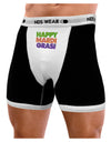 Happy Mardi Gras Text Mens Boxer Brief Underwear by TooLoud-Boxer Briefs-NDS Wear-Black-with-White-Small-NDS WEAR