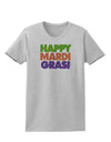 Happy Mardi Gras Text Womens T-Shirt by TooLoud-Womens T-Shirt-TooLoud-AshGray-X-Small-Davson Sales