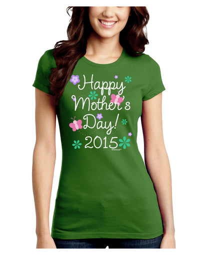 Happy Mother's Day (CURRENT YEAR) Juniors Crew Dark T-Shirt by TooLoud-T-Shirts Juniors Tops-TooLoud-Kiwi-Green-Juniors Fitted X-Small-Davson Sales