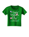 Happy Mother's Day (CURRENT YEAR) Toddler T-Shirt Dark by TooLoud-Toddler T-Shirt-TooLoud-Clover-Green-2T-Davson Sales