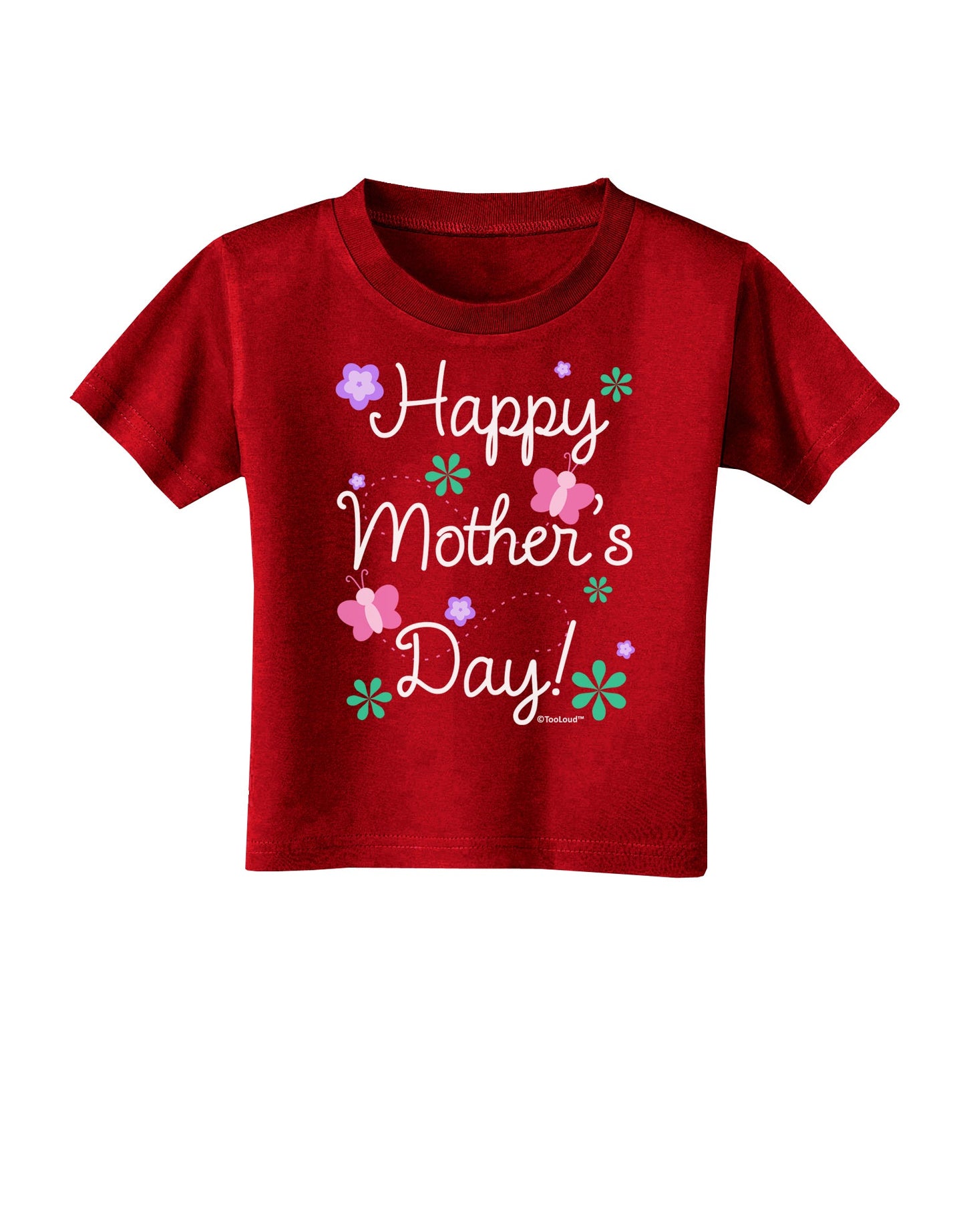 Happy Mother's Day Design Toddler T-Shirt Dark by TooLoud-Toddler T-Shirt-TooLoud-Red-2T-Davson Sales