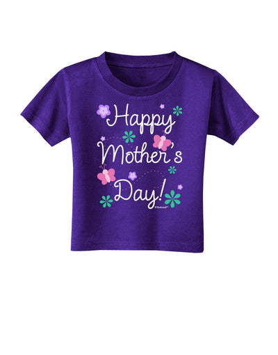 Happy Mother's Day Design Toddler T-Shirt Dark by TooLoud-Toddler T-Shirt-TooLoud-Purple-2T-Davson Sales