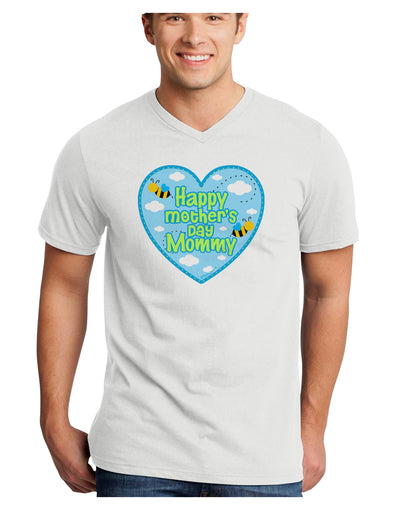 Happy Mother's Day Mommy - Blue Adult V-Neck T-shirt by TooLoud-Mens V-Neck T-Shirt-TooLoud-White-Small-Davson Sales