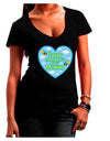 Happy Mother's Day Mommy - Blue Juniors V-Neck Dark T-Shirt by TooLoud-Womens V-Neck T-Shirts-TooLoud-Black-Juniors Fitted Small-Davson Sales