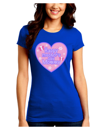 Happy Mother's Day Mommy - Pink Juniors Crew Dark T-Shirt by TooLoud-T-Shirts Juniors Tops-TooLoud-Royal-Blue-Juniors Fitted Small-Davson Sales