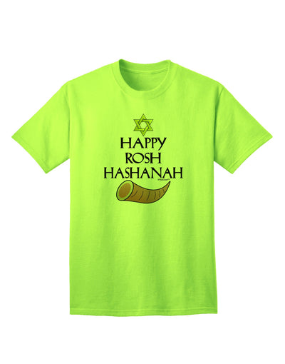 Happy Rosh Hashanah Adult T-Shirt-unisex t-shirt-TooLoud-Neon-Green-Small-Davson Sales