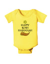 Happy Rosh Hashanah Baby Romper Bodysuit-Baby Romper-TooLoud-Yellow-06-Months-Davson Sales