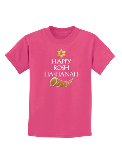 Happy Rosh Hashanah Childrens Dark T-Shirt-Childrens T-Shirt-TooLoud-Sangria-X-Small-Davson Sales