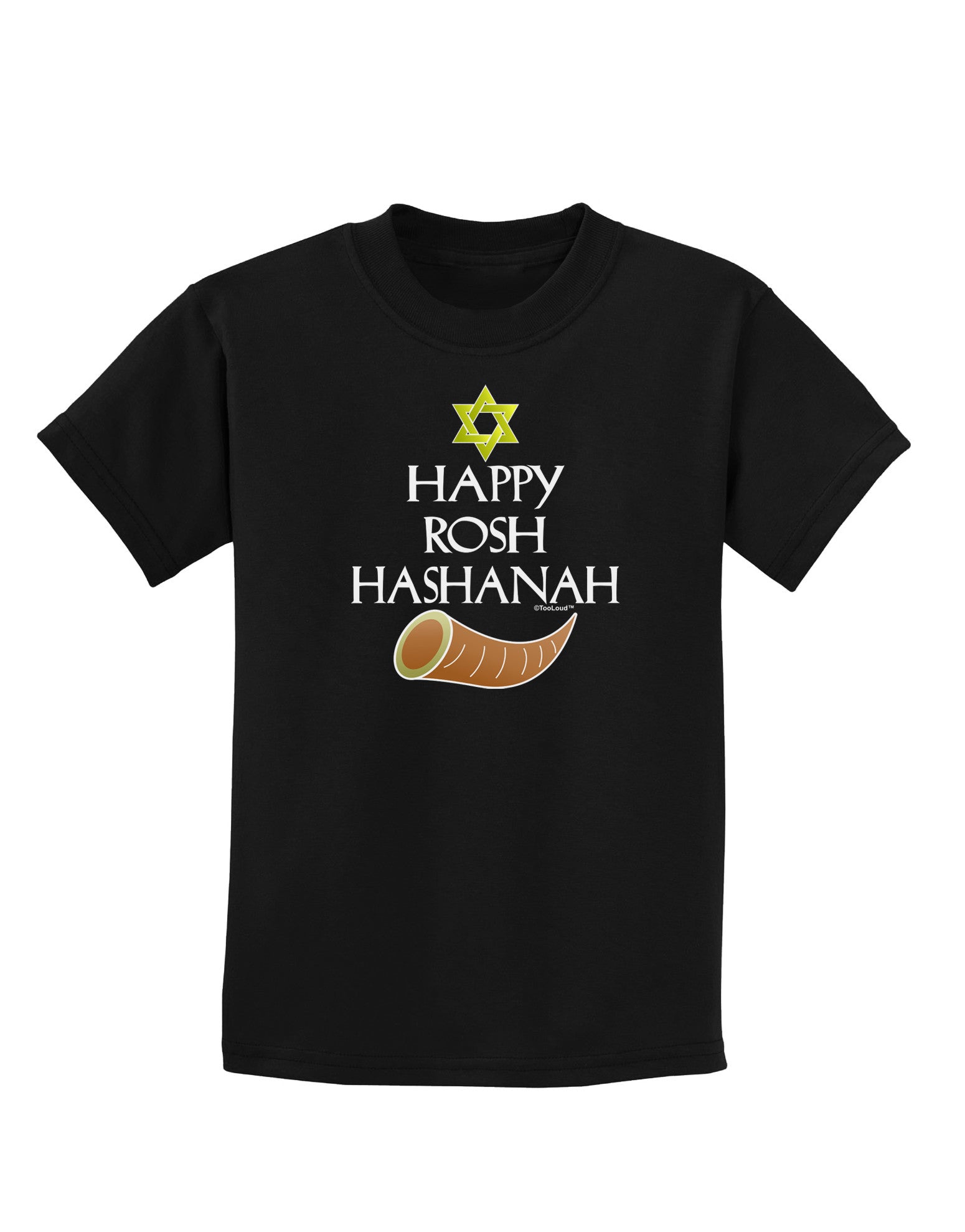 Happy Rosh Hashanah Childrens Dark T-Shirt-Childrens T-Shirt-TooLoud-Black-X-Small-Davson Sales