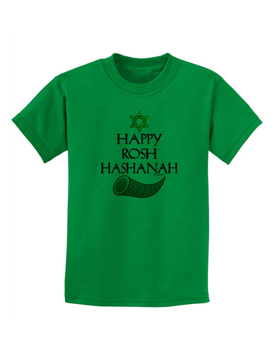 Happy Rosh Hashanah Childrens T-Shirt-Childrens T-Shirt-TooLoud-Kelly-Green-X-Small-Davson Sales