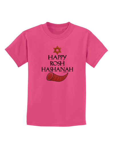 Happy Rosh Hashanah Childrens T-Shirt-Childrens T-Shirt-TooLoud-Sangria-X-Small-Davson Sales