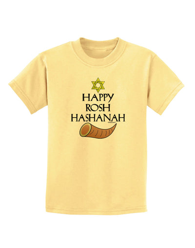 Happy Rosh Hashanah Childrens T-Shirt-Childrens T-Shirt-TooLoud-Daffodil-Yellow-X-Small-Davson Sales