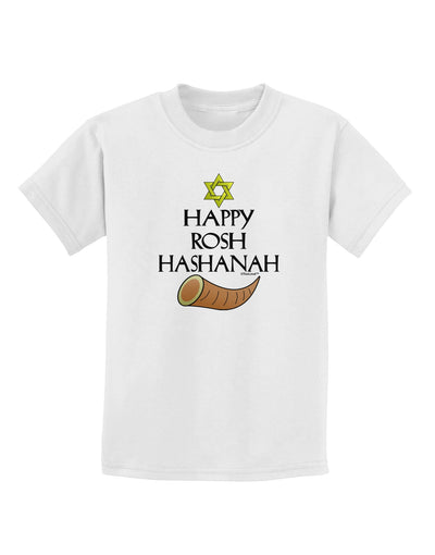 Happy Rosh Hashanah Childrens T-Shirt-Childrens T-Shirt-TooLoud-White-X-Small-Davson Sales