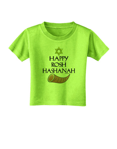 Happy Rosh Hashanah Toddler T-Shirt-Toddler T-Shirt-TooLoud-Lime-Green-2T-Davson Sales