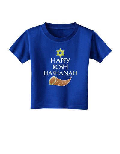 Happy Rosh Hashanah Toddler T-Shirt Dark-Toddler T-Shirt-TooLoud-Royal-Blue-2T-Davson Sales