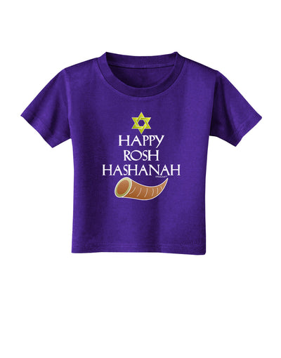 Happy Rosh Hashanah Toddler T-Shirt Dark-Toddler T-Shirt-TooLoud-Purple-2T-Davson Sales