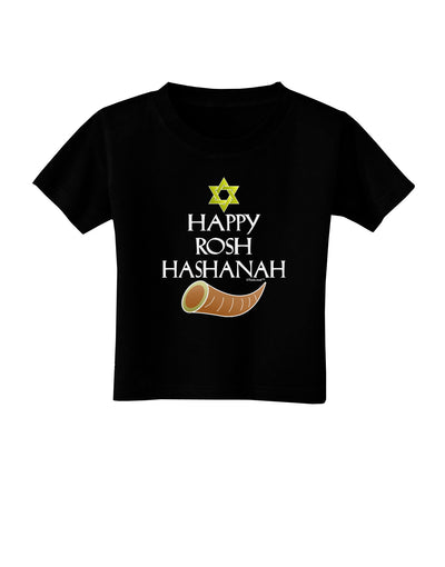 Happy Rosh Hashanah Toddler T-Shirt Dark-Toddler T-Shirt-TooLoud-Black-2T-Davson Sales