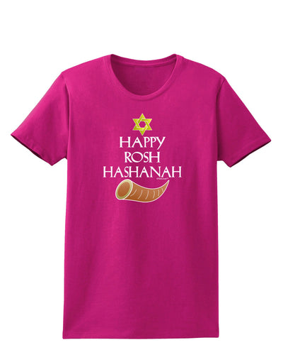 Happy Rosh Hashanah Womens Dark T-Shirt-Womens T-Shirt-TooLoud-Hot-Pink-Small-Davson Sales