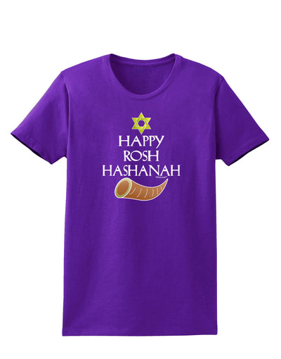 Happy Rosh Hashanah Womens Dark T-Shirt-Womens T-Shirt-TooLoud-Purple-X-Small-Davson Sales