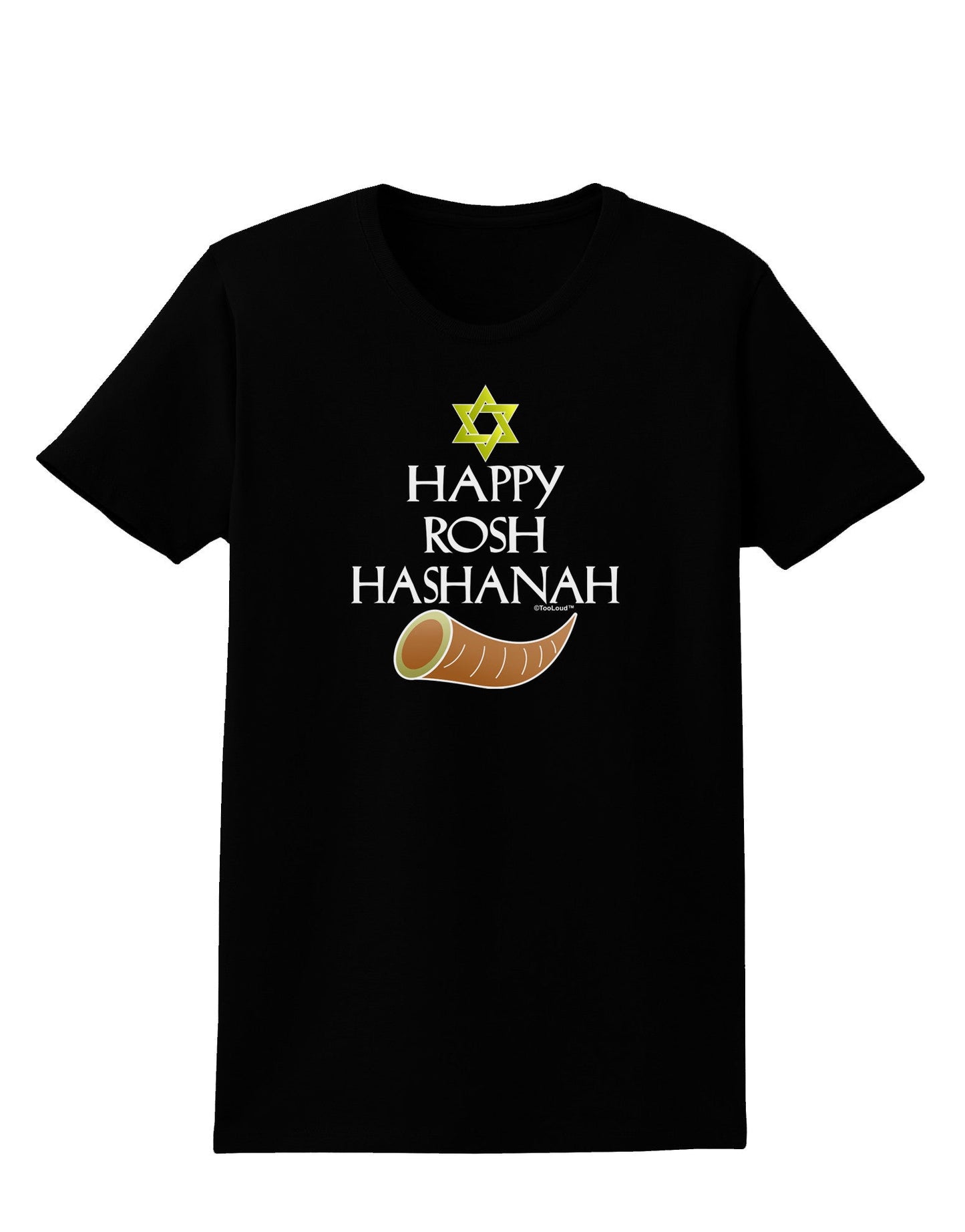 Happy Rosh Hashanah Womens Dark T-Shirt-Womens T-Shirt-TooLoud-Black-X-Small-Davson Sales