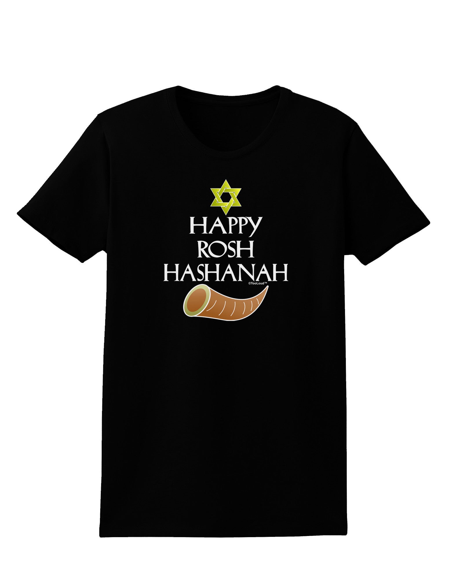 Happy Rosh Hashanah Womens Dark T-Shirt-Womens T-Shirt-TooLoud-Black-X-Small-Davson Sales