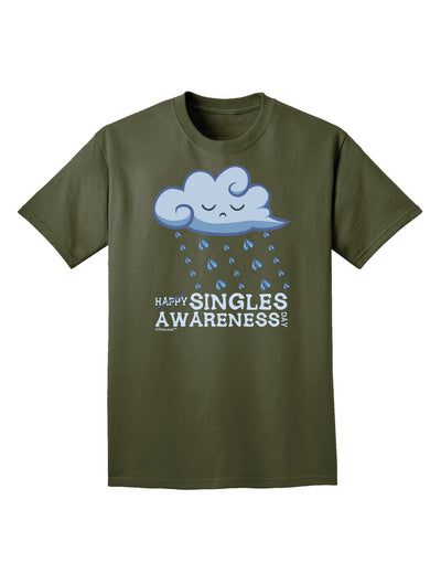 Happy Singles Awareness Day Adult Dark T-Shirt-Mens T-Shirt-TooLoud-Military-Green-Small-Davson Sales