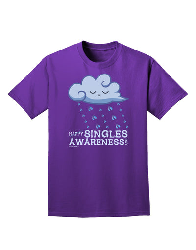 Happy Singles Awareness Day Adult Dark T-Shirt-Mens T-Shirt-TooLoud-Purple-Small-Davson Sales