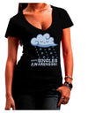 Happy Singles Awareness Day Juniors V-Neck Dark T-Shirt-Womens V-Neck T-Shirts-TooLoud-Black-Juniors Fitted Small-Davson Sales