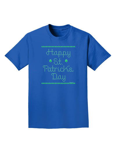 Happy St Patricks Day Clovers Adult Dark T-Shirt-Mens T-Shirt-TooLoud-Royal-Blue-Small-Davson Sales