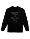 Happy St Patricks Day Clovers Adult Long Sleeve Dark T-Shirt-TooLoud-Black-Small-Davson Sales