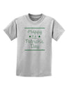 Happy St Patricks Day Clovers Childrens T-Shirt-Childrens T-Shirt-TooLoud-AshGray-X-Small-Davson Sales