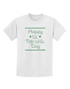 Happy St Patricks Day Clovers Childrens T-Shirt-Childrens T-Shirt-TooLoud-White-X-Small-Davson Sales