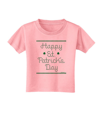 Happy St Patricks Day Clovers Toddler T-Shirt-Toddler T-Shirt-TooLoud-Candy-Pink-2T-Davson Sales