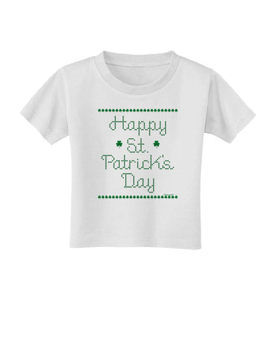 Happy St Patricks Day Clovers Toddler T-Shirt-Toddler T-Shirt-TooLoud-White-2T-Davson Sales