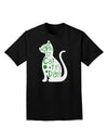 Happy St. Catty's Day - St. Patrick's Day Cat Adult Dark T-Shirt by TooLoud-Mens T-Shirt-TooLoud-Black-Small-Davson Sales