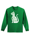 Happy St. Catty's Day - St. Patrick's Day Cat Adult Long Sleeve Dark T-Shirt by TooLoud-Clothing-TooLoud-Kelly-Green-Small-Davson Sales