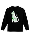 Happy St. Catty's Day - St. Patrick's Day Cat Adult Long Sleeve Dark T-Shirt by TooLoud-Clothing-TooLoud-Black-Small-Davson Sales