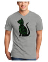 Happy St. Catty's Day - St. Patrick's Day Cat Adult V-Neck T-shirt by TooLoud-Mens V-Neck T-Shirt-TooLoud-HeatherGray-Small-Davson Sales