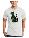 Happy St. Catty's Day - St. Patrick's Day Cat Adult V-Neck T-shirt by TooLoud-Mens V-Neck T-Shirt-TooLoud-White-Small-Davson Sales