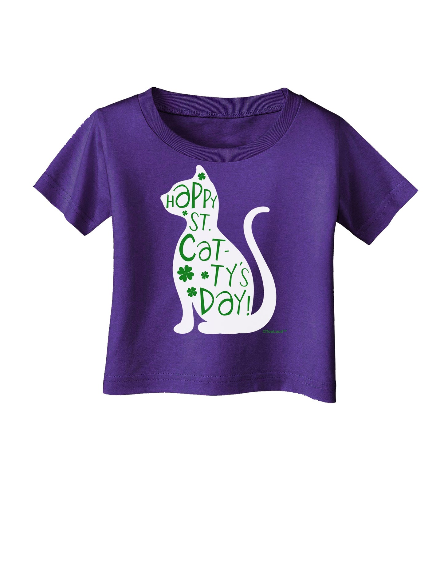 Happy St. Catty's Day - St. Patrick's Day Cat Infant T-Shirt Dark by TooLoud-Infant T-Shirt-TooLoud-Purple-06-Months-Davson Sales